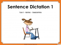 Sentence Dictation 1 - Year 1